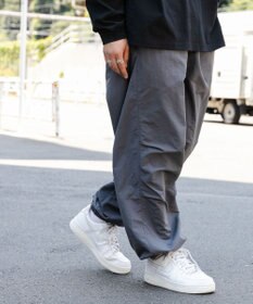 WEGO 【ウエストゴム/手洗い可】ナイロン　トラックパンツ