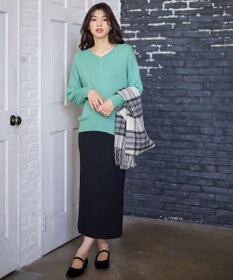 ANY 【手洗い可】イタリーヤーンウールカシミヤミックスＶネックプルオーバー