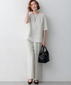 23区 【WEB&一部店舗限定】ストレッチジョーゼット ワイドパンツ