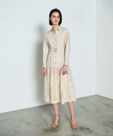 GRACE CONTINENTAL 刺繍ヘムシャツワンピース
