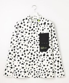 PW CIRCULUS 【MEN】スノーレオパード柄裏フリースモックネックT