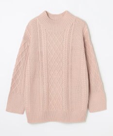 ANY L ソフトタッチケーブルニットチュニック