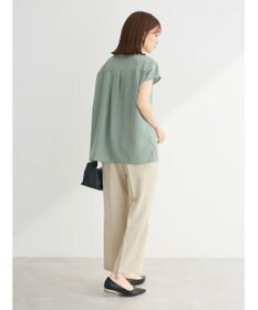 Green Parks ・ＥＬＥＮＣＡＲＥ　ＤＵＥ　ピンタックフレンチブラウス