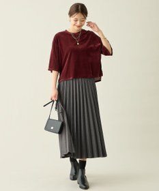 ANY 【新色追加/ウエストゴム】ウーリッシュプリーツスカート