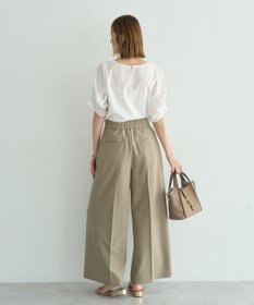 YECCA VECCA パールタックスリーブブラウス
