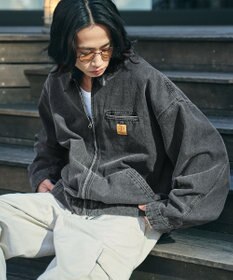 WEGO 【ユニセックス着用ITEM/MLサイズ展開】ワーカーズデニムZIPジャケット