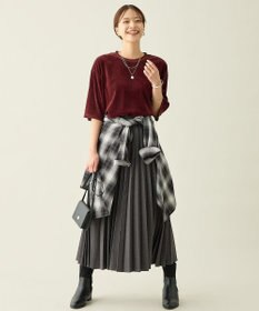 ANY 【新色追加/ウエストゴム】ウーリッシュプリーツスカート