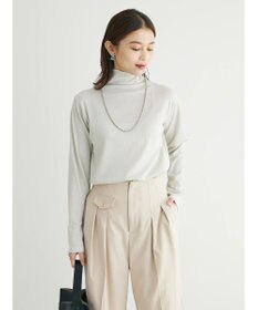 Green Parks ラメリブタートルカットソー