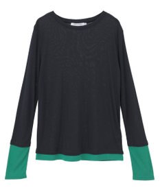 AMERICAN HOLIC 配色シアーレイヤードプルオーバー