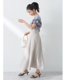 earth music&ecology フリルスリーブカットソー