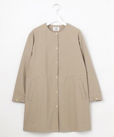 J.PRESS LADIES 【洗える・撥水】ドライツイルストレッチ ノーカラー コート