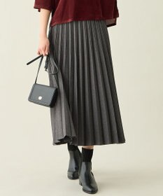 ANY 【新色追加/ウエストゴム】ウーリッシュプリーツスカート