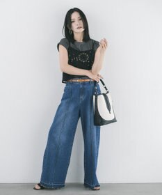 YECCA VECCA 綿麻バギーデニムパンツ