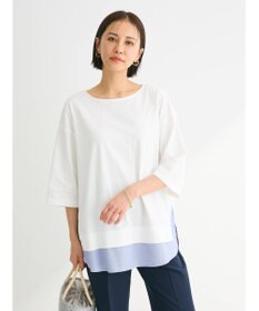 Green Parks 裾ドッキングレイヤー風７分袖プルオーバー