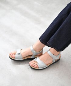 Pointer 本革 甲幅調整 超軽量マジックテープ付きサンダル