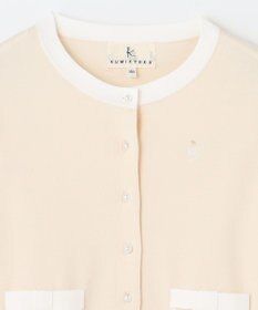 組曲 KIDS 【150-160cm】リボンインターシャニット カーディガン