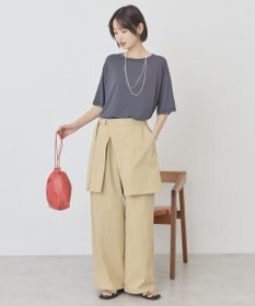 AMERICAN HOLIC 【先行予約】【マルチ機能】配色ステッチルーズTシャツ