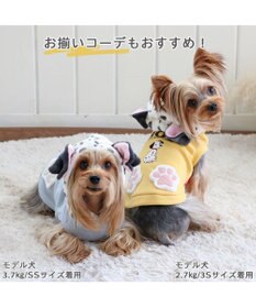 PET PARADISE 犬 服 秋冬 ディズニー １０１匹わんちゃん パーカー 【小型犬】 イエロー グレー