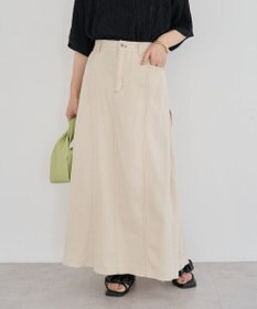 Green Parks ライトデニムサイドタックスカート