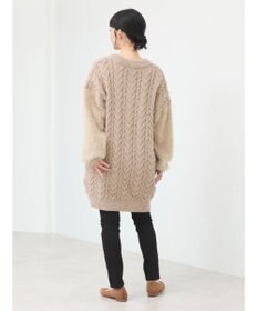 earth music&ecology 袖ファーケーブルミニワンピース