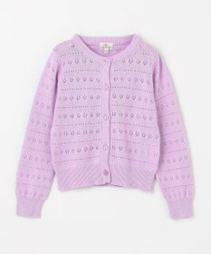 組曲 KIDS 【110-140㎝】フラワーアイレット カーディガン