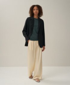 ATON NATURAL DYED SILK TWILL | イージーワイドパンツ