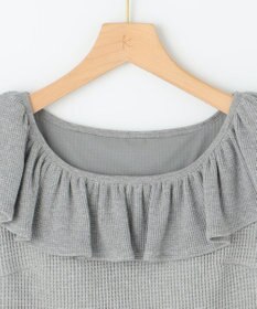 組曲 L 【組曲×setsuko sagittaire】カップ付きフリルTシャツ