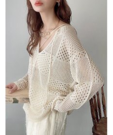 Green Parks ２ＷＡＹ透かし編みニットプルオーバー