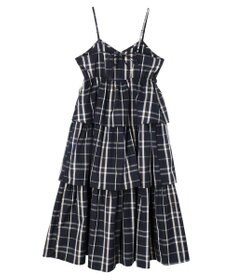 Green Parks ・ＳＵＧＡＲ　ＳＰＯＯＮ　チェックラッフルキャミワンピース