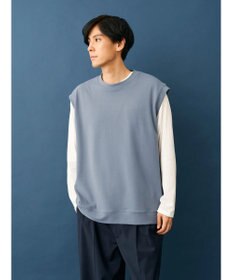 CRAFT STANDARD BOUTIQUE 梨地カットベスト＋Ｌ／Ｓ　ＴＥＥーＳＥＴ