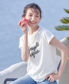 Tiaclasse 【洗える】立体刺繍ロゴTシャツカットソー