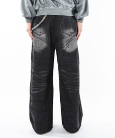 WEGO 【ユニセックス着用ITEM】スーパーバギーダーティデニムパンツ