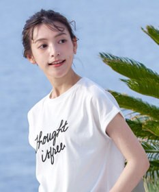 Tiaclasse 【洗える】立体刺繍ロゴTシャツカットソー
