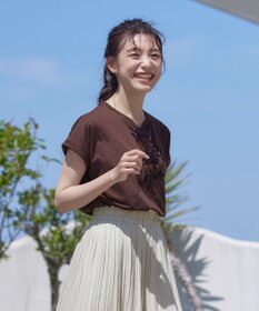 Tiaclasse 【洗える】立体刺繍ロゴTシャツカットソー