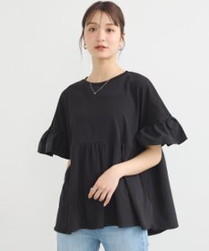 earth music&ecology 【接触冷感/洗濯機可】フリルドッキングポンチョＴ