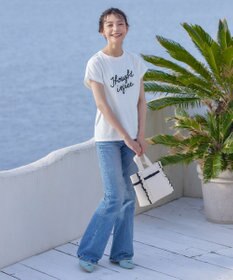 Tiaclasse 【洗える】立体刺繍ロゴTシャツカットソー