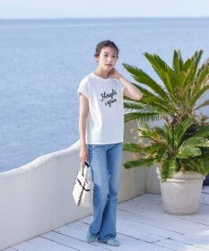 Tiaclasse 【洗える】立体刺繍ロゴTシャツカットソー