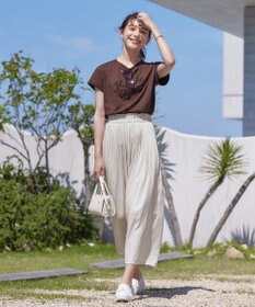 Tiaclasse 【洗える】立体刺繍ロゴTシャツカットソー