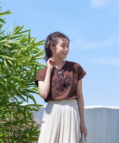 Tiaclasse 【洗える】立体刺繍ロゴTシャツカットソー