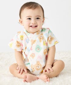 MIKI HOUSE HOT BISCUITS 【60-80cm】総柄 甚平オール