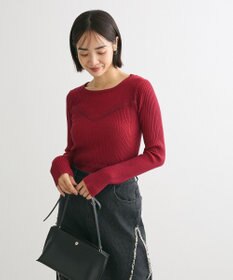 Green Parks ・ＡＮＤＳＥＡＲＣＨ　リブフェイクレイヤードニット