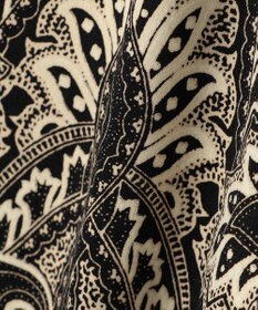 23区 L 【洗える】フレンチペイズリーサテン ワイドパンツ