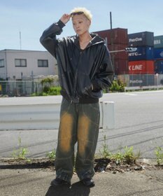 WEGO エコレザーフードブルゾン