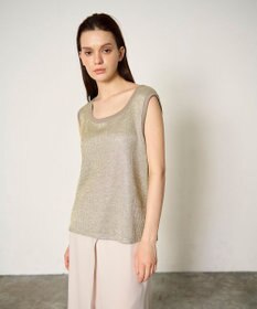 GRACE CONTINENTAL ラメカットトップ