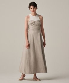 uncrave ヘリンボーン リネン ワンピース（uncrave WHITE）