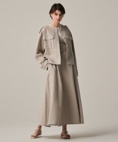 uncrave ヘリンボーン リネン ワンピース（uncrave WHITE）