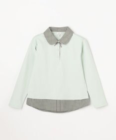 組曲 KIDS 【150-160㎝】 ミニチェック レイヤードトップス