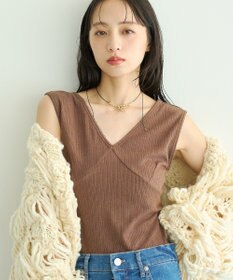 earth music&ecology レーストリムタンクトップインナー