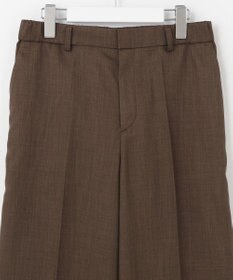 自由区 【接触冷感・速乾・UVカット・撥水・防シワ】リネンライクツイル ワイドストレート