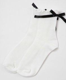 WEGO バックリボンクルーソックス